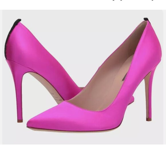 SJP by Sarah Jessica Parker Shoes - NIB SJP by Sarah Jessica Parker Fawn Satin Pumps EU 39.5 US 9 Pink Candy 100mm